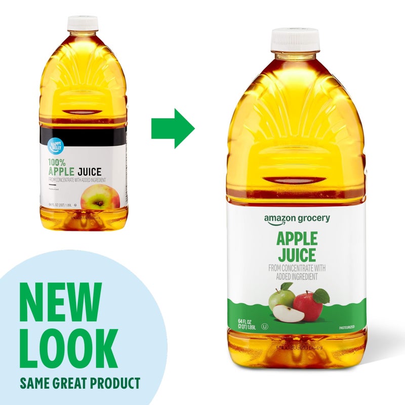 Amazon Grocery, Apple Juice, 64 Fl Oz (Previously Happy Belly, Packaging May Vary) - Image 2