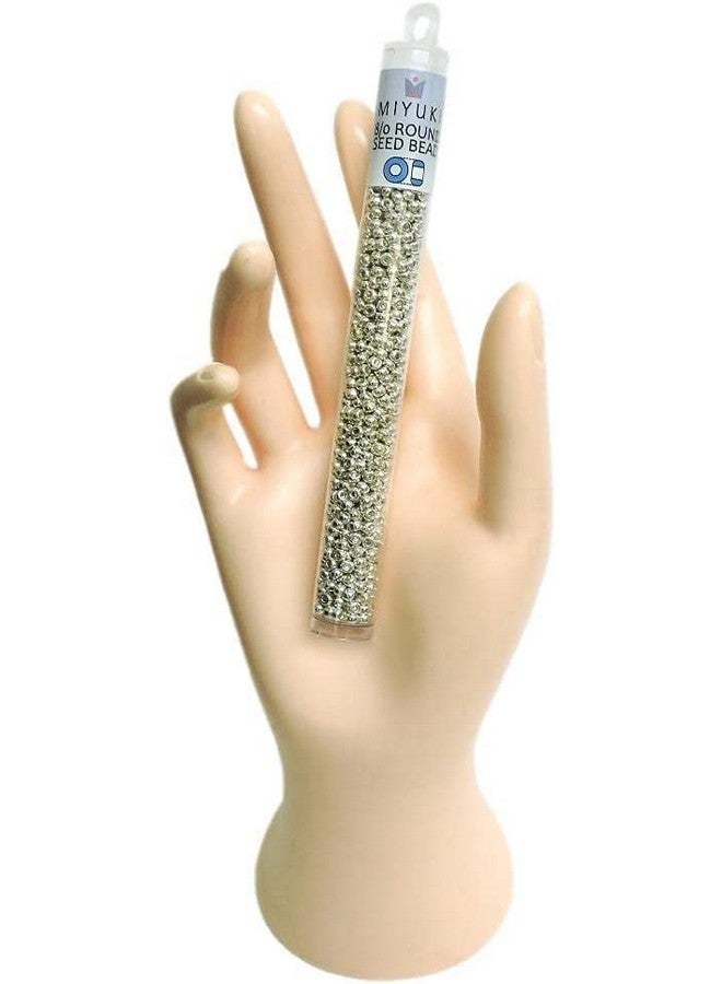 Miyuki Round Seed Bead Size 8/0 22G Tube Galvanized Silver - Image 2