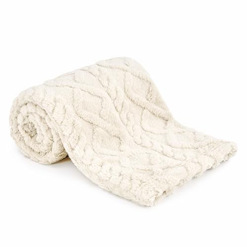 Yurhap Sherpa Fleece Baby Blanket, Ultra Soft Fluffy Premium Baby Blankets for Boys Girls, Cozy Infant Toddler Newborn Receiving Blankets for Crib Stroller 30”×40” (Cream) - Image 1