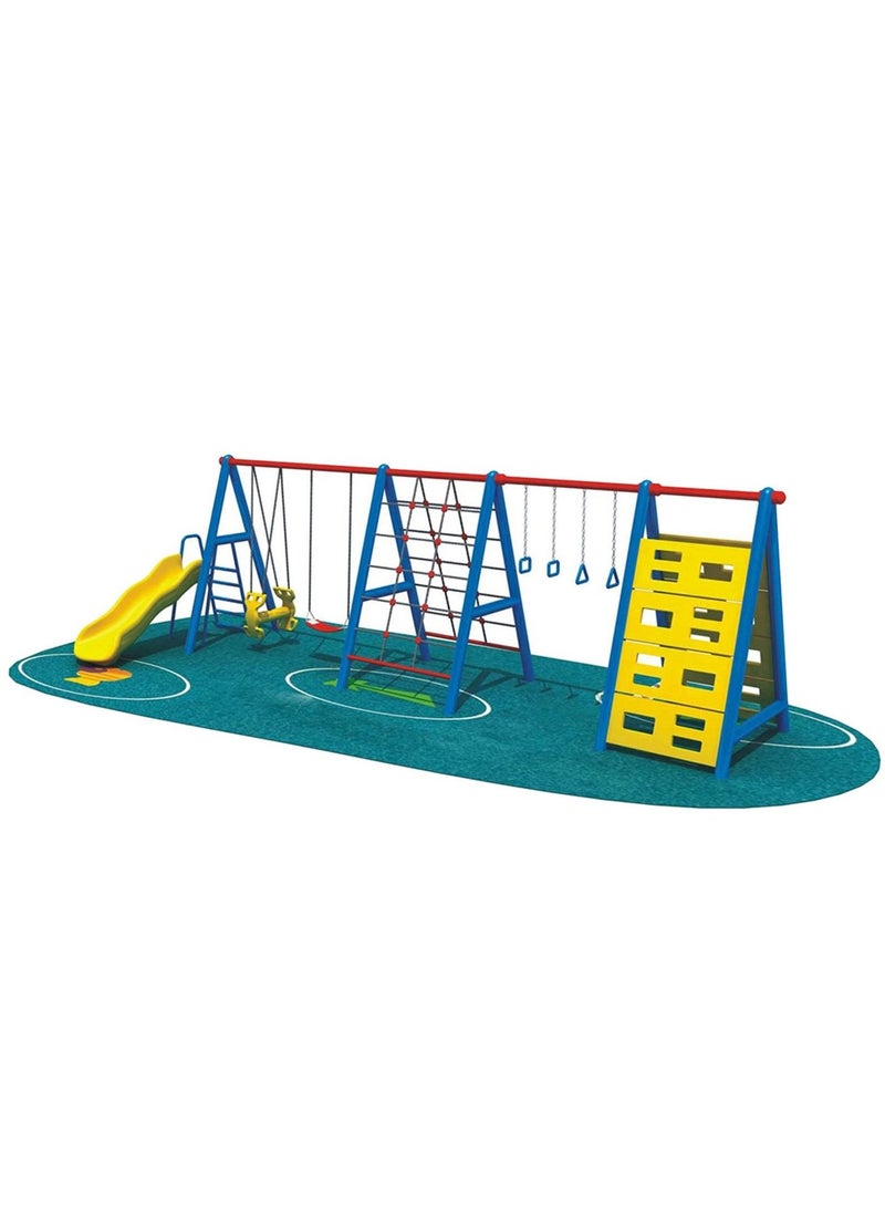 Myts Ultimate Play Haven Mega Kids Playground with Climbers, Swings, and Slider - Image 1