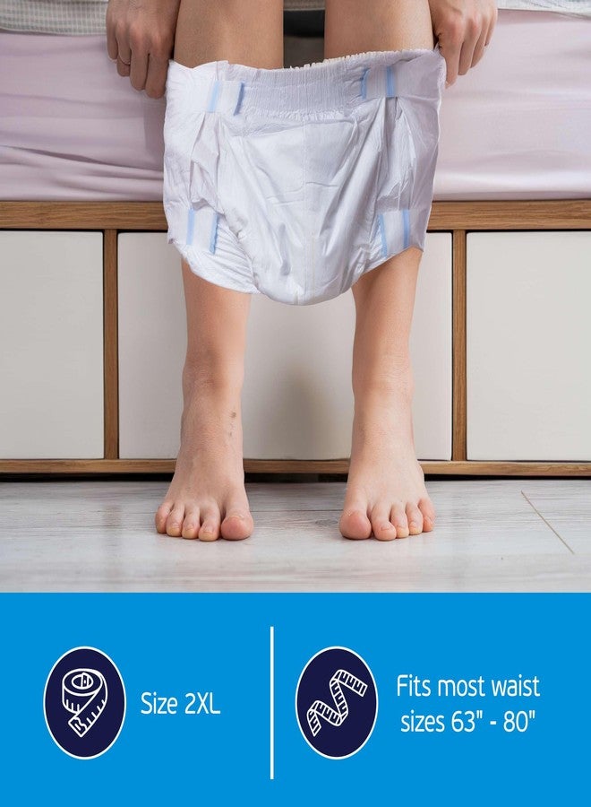 TenderGentle 2XL Adult Diapers for Women and Men - 12 Bariatric Disposable Briefs with Tabs and Stretchable Side Panels - Breathable with Maximum Absorbency - Image 2