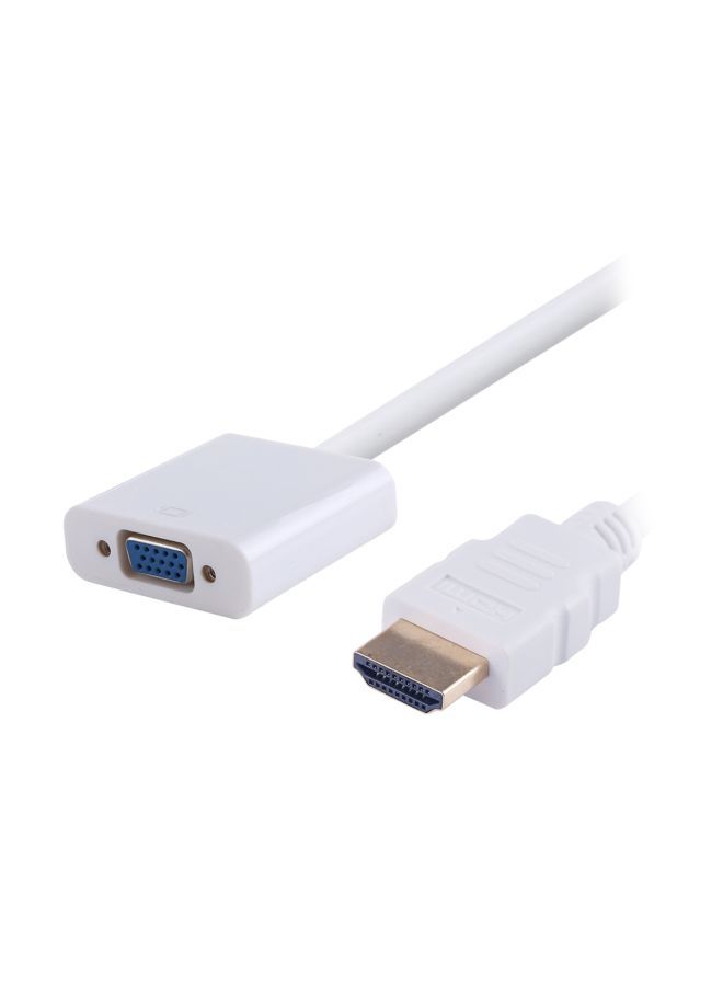 نيبمينينت وحدة محول كابل بمنفذ HDMI ذكر بعدد 19 سناً إلى منفذ VGA أنثى أبيض - Image 2