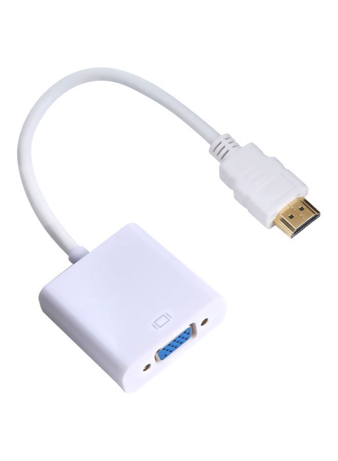 نيبمينينت وحدة محول كابل بمنفذ HDMI ذكر بعدد 19 سناً إلى منفذ VGA أنثى أبيض - Image 1