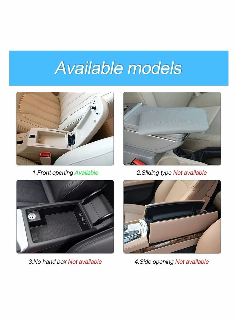 Barakah Car Leather Center Console Cushion Pad, Waterproof Armrest Seat Box Cover Fit for Cars, Vehicles, Comfort, Interior Protection Accessories (Black, 11.4"x7.4") - Image 4