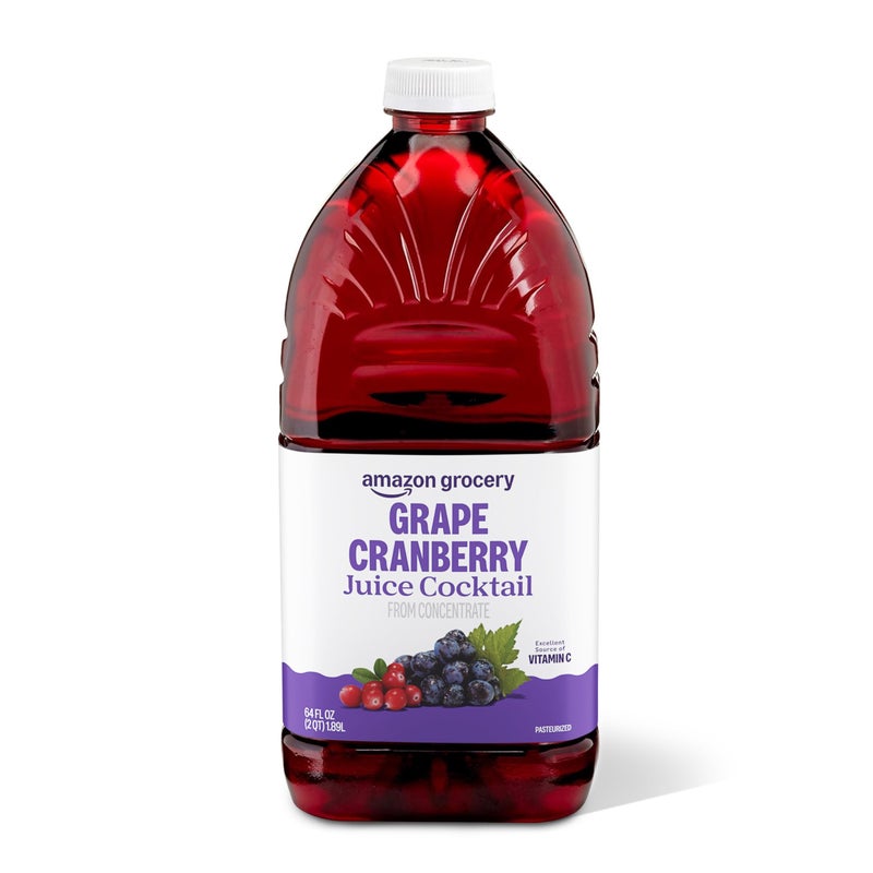 Amazon Grocery, Grape Cranberry Juice Cocktail, 64 Fl Oz (Previously Happy Belly, Packaging May Vary) - Image 1