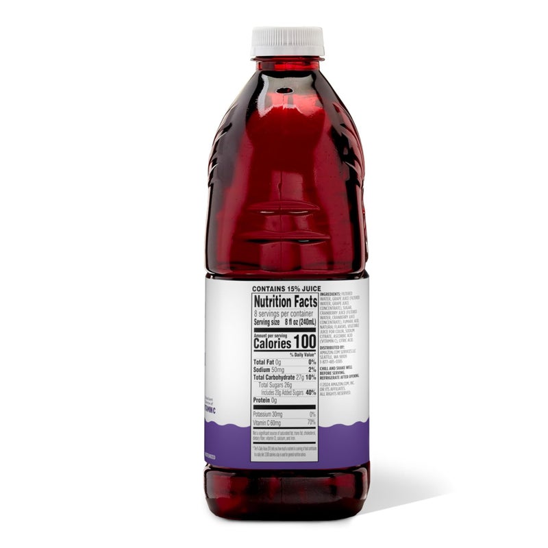 Amazon Grocery, Grape Cranberry Juice Cocktail, 64 Fl Oz (Previously Happy Belly, Packaging May Vary) - Image 3