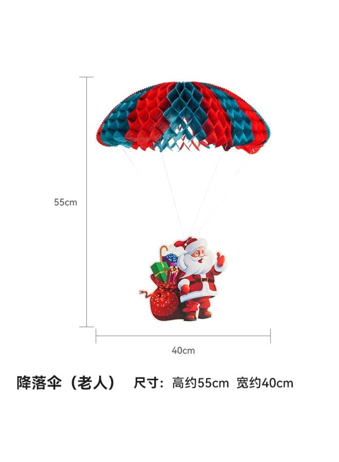 Autonomy Christmas Decoration Props Wall Flower Hanging Decoration Classroom Scene Layout Window Flag Honeycomb Ball Photo Props - Image 1