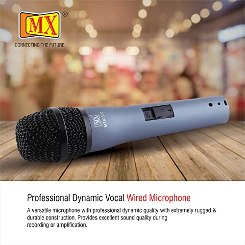MX Microphone Professional Cardioid Dynamic Vocal mic Moving Coil 600Ω Impedance 80Hz-12kHz Frequency Response with On/Off Switch for Live Performances Karaoke Studio RecordingSpeechWedding - Image 3