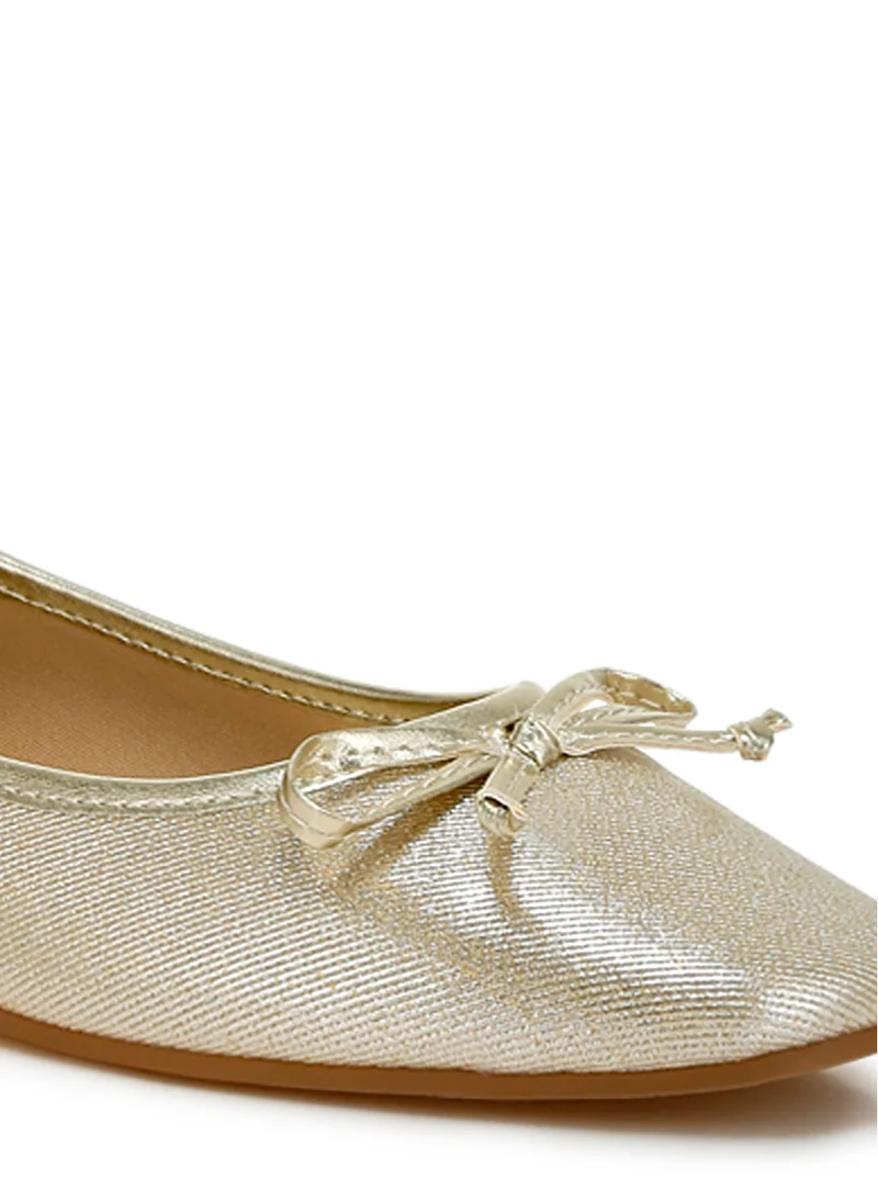 London Rag Metallic Ballet Flats in Gold