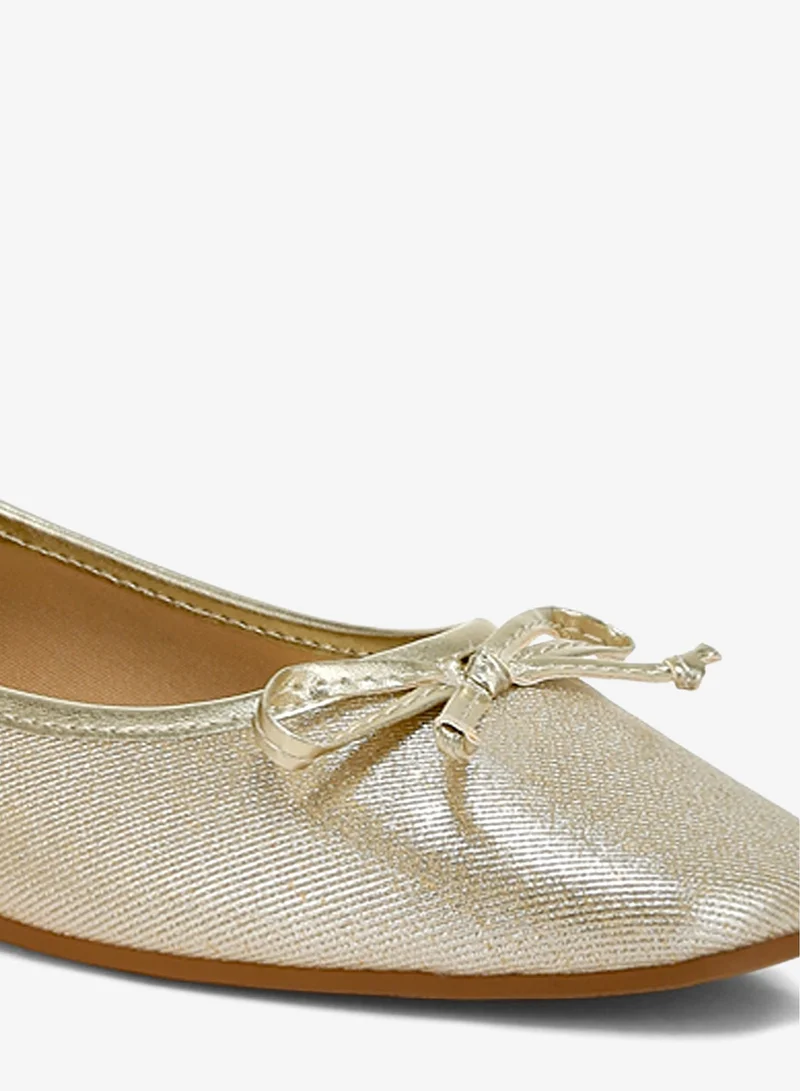 London Rag Gold Metallic Ballet Flats in Gold for Women | Best Price UAE