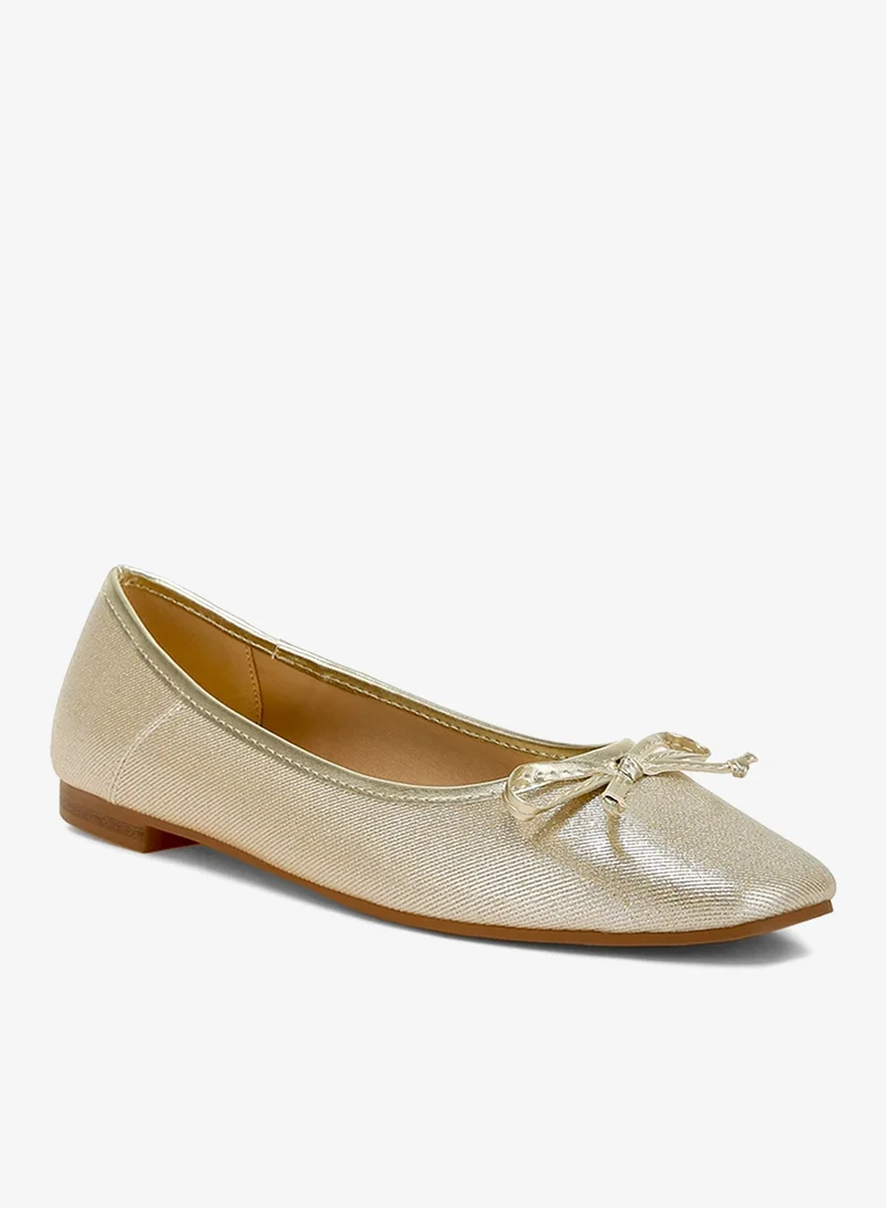 London Rag Metallic Ballet Flats in Gold