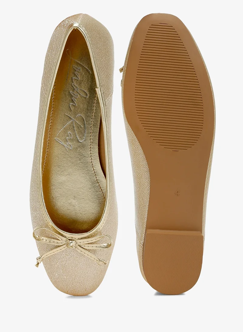 London Rag Gold Metallic Ballet Flats in Gold for Women | Best Price UAE