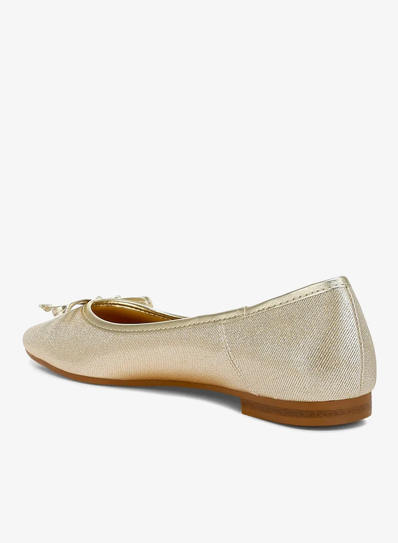 London Rag Gold Metallic Ballet Flats in Gold for Women | Best Price UAE