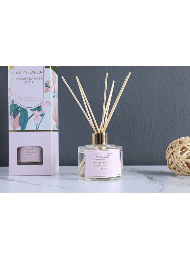Pan Home Euphoria Pomegranate Noir Reed Diffuser 200ml Clear - Image 1
