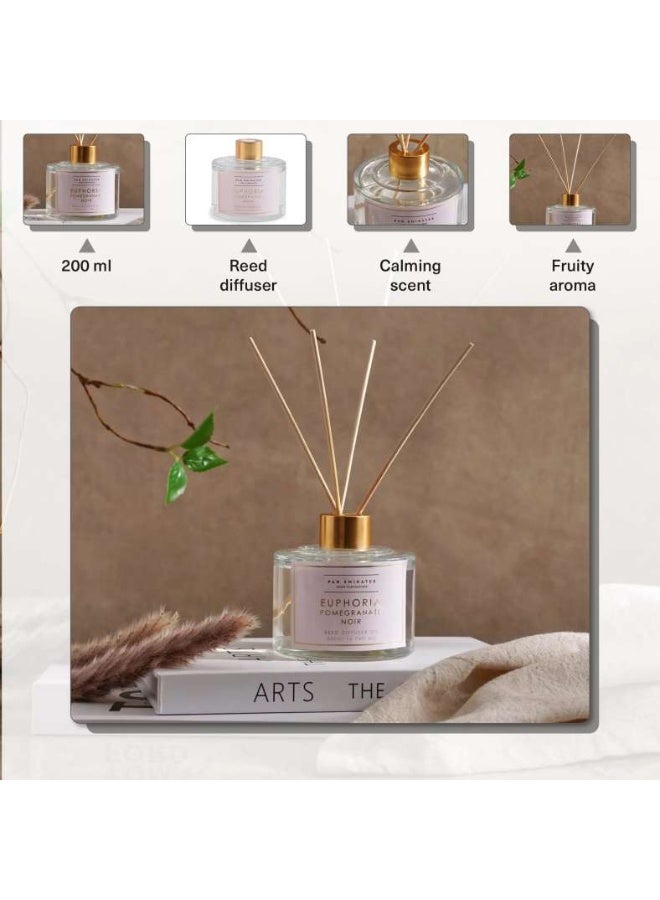 Pan Home Euphoria Pomegranate Noir Reed Diffuser 200ml - Clear - Image 5