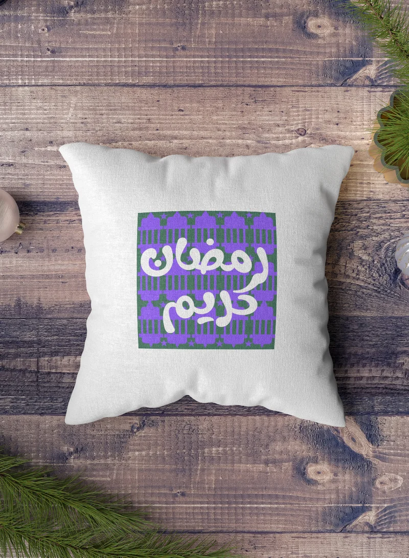 لوحة غطاء وسادة من البوليستر بتصميم رمضان كريم