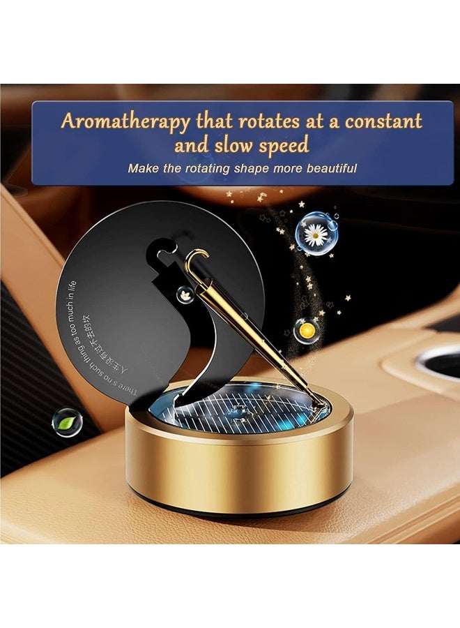 Rotating Umbrella Solar Aromatherapy Artwork - Solar Energy Car Perfume Air Freshener, 100% Natural Plant Smelling, Creative Decoration Car Diffuser for Car Office Home - Image 3