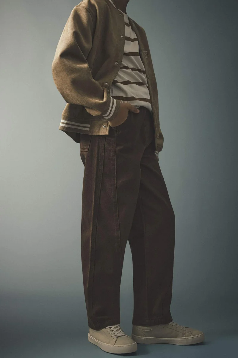 ديفاكتو Boy Barrel Fit Straight Leg Gabardine Trousers