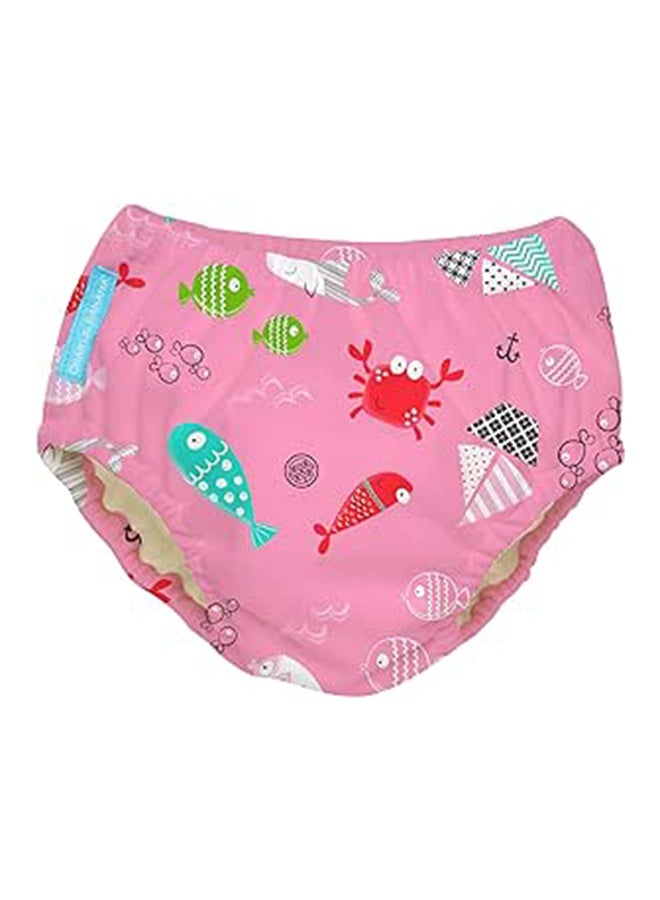 Charlie Banana 2 In 1 Swim Diaper And Traing Pants Florida Pink Medium - Image 1