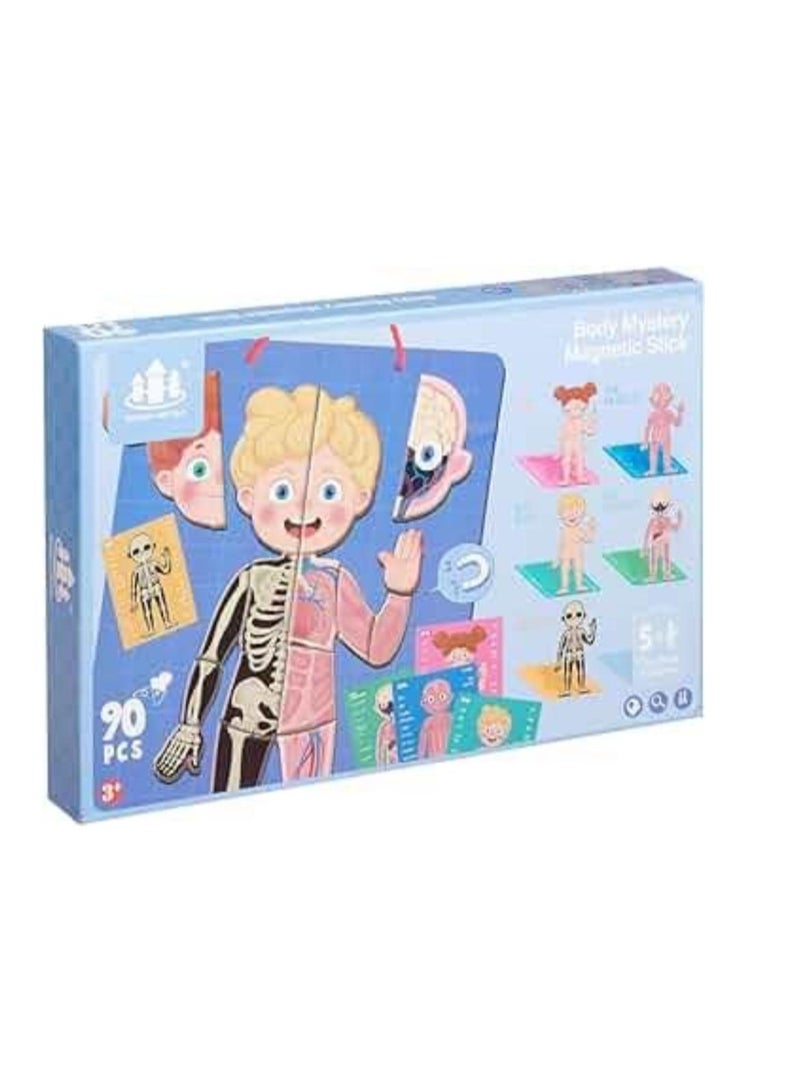 لعبة جسم الإنسان المغناطيس – لعبة تعليمية تفاعلية (90 قطعة)
