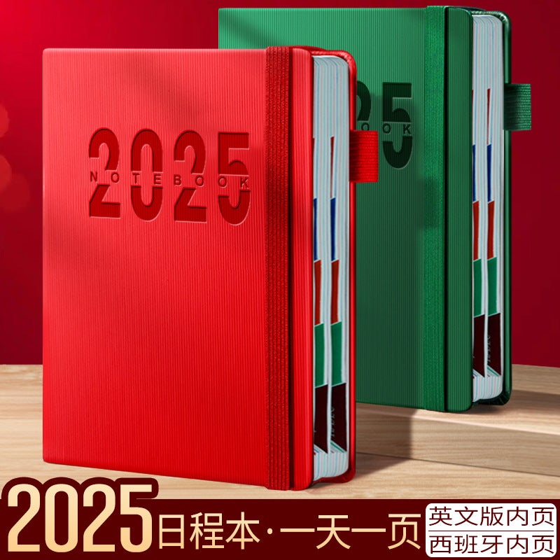Notebook New 2025 English Spanish Day Book Efficiency Manual Year Month Week Plan Notepad - Image 2