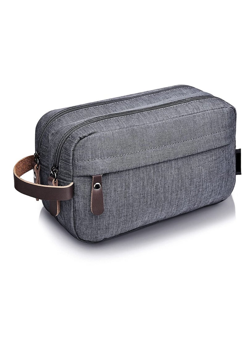 إكسفور حقيبة المرحاض ، المرحاض للماء شنقا حقيبة ، حقيبة مستحضرات التجميل ClothtTravelOrganizer أكسفورد ، حالة الضروريات غسل حقيبة المرحاض ، ضوء السفر الحلاقة ، ومناسبة للرجال والنساء ( رمادي ) - Image 1