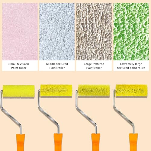 YLTOLOO 8 Pcs Textured Paint Roller Covers, 4 inch Small Textured Foam Drywall Texture Paint Rollers, House Paint Roller Covers for Art Painting Walls Ceilings - Image 5