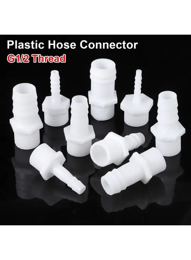 1 2 Inch Thread To 8mm Barb Hose Connector Plastic Drip Irrigation Pipe Fitting - Image 2