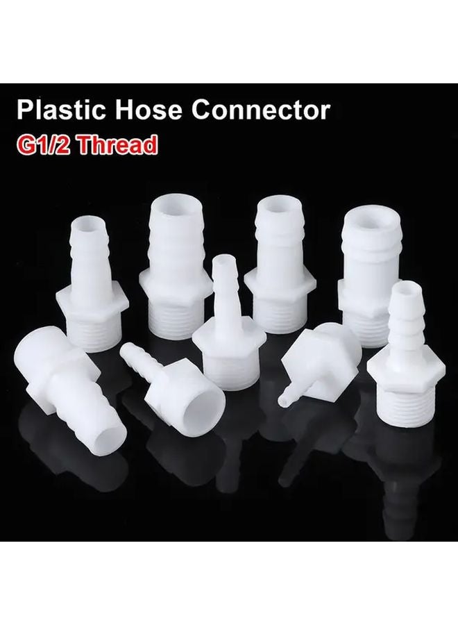 1 2 Inch Thread To 8mm Barb Hose Connector Plastic Drip Irrigation Pipe Fitting - Image 4