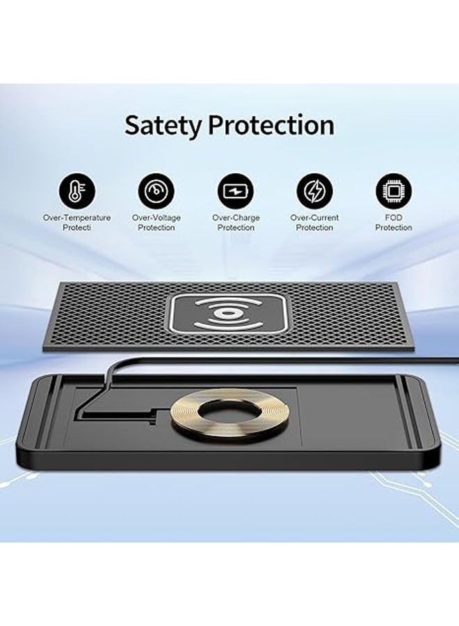 general Wireless Charger, 15W Wireless Car Charger, Android Car Wireless Phone Charger Anti-Slip Charging Pad for iPhone 11/12/13/14/15 Pro Max - Image 4