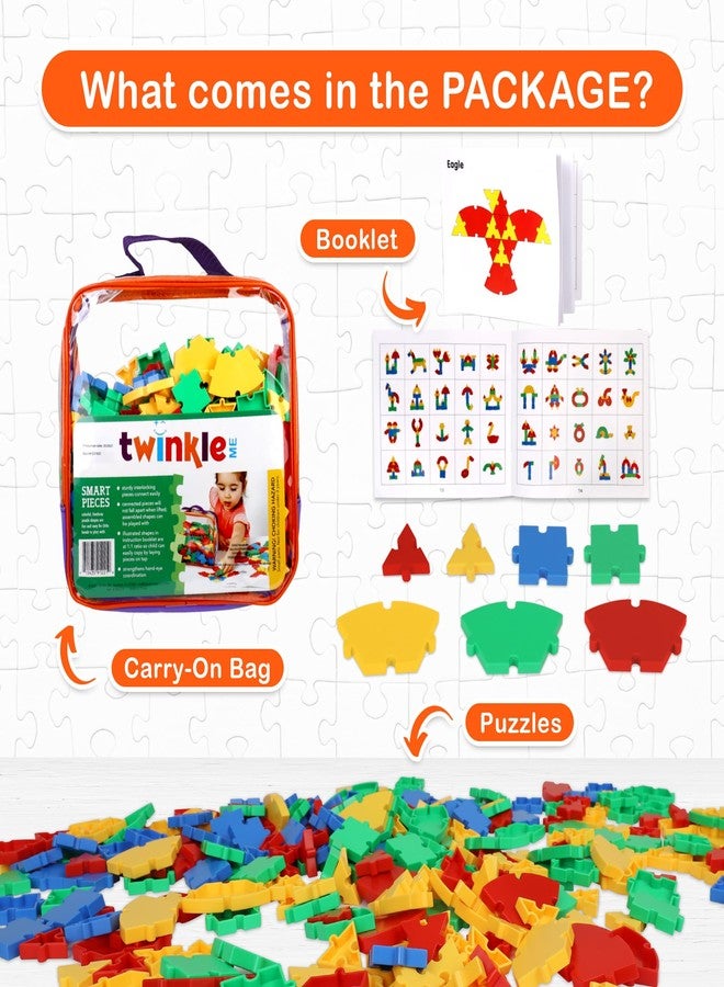 Twinkle Me Interlocking Puzzle Toy | Big Pieces |Great for Occupational Therapy and Fine Motor Skill Development | Build STEM Skills at Home |Car Road Trip Pocket Game | Ages 3 and up |Toddler Fun - Image 2