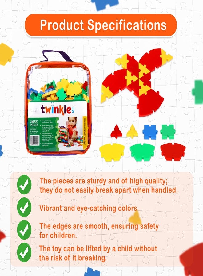 Twinkle Me Interlocking Puzzle Toy | Big Pieces |Great for Occupational Therapy and Fine Motor Skill Development | Build STEM Skills at Home |Car Road Trip Pocket Game | Ages 3 and up |Toddler Fun - Image 4