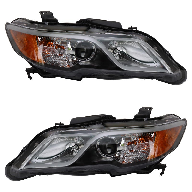 TRQ Headlight Assembly Set Headlights Driver Passenger Side Compatible with 20132015 Acura RDX AC2502123 AC2503123