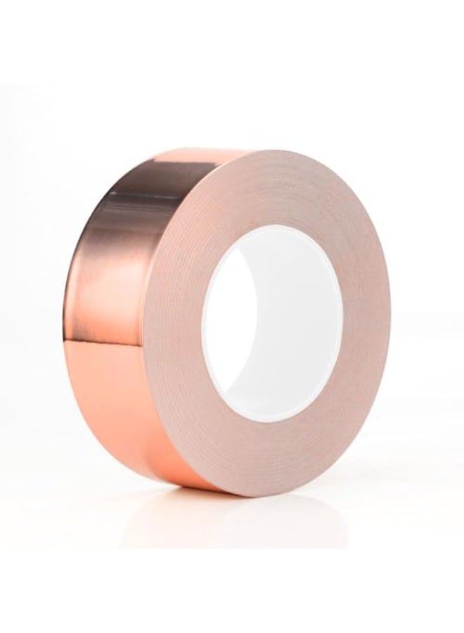 JZS Copper Foil Tape with Conductive Adhesive for Guitar and EMI Shielding, Crafts, Electrical Repairs,Grounding,3cm x 20m,Single-sided Conductivity - Image 1