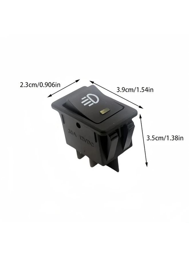 قطعتان مفتاح روكر أخضر LED لتعديل السيارات، مفتاح ضباب لوحة ملتوية، مفتاح مصباح قارب 12 فولت تيار مستمر 35 أمبير DPST 4P - Image 3