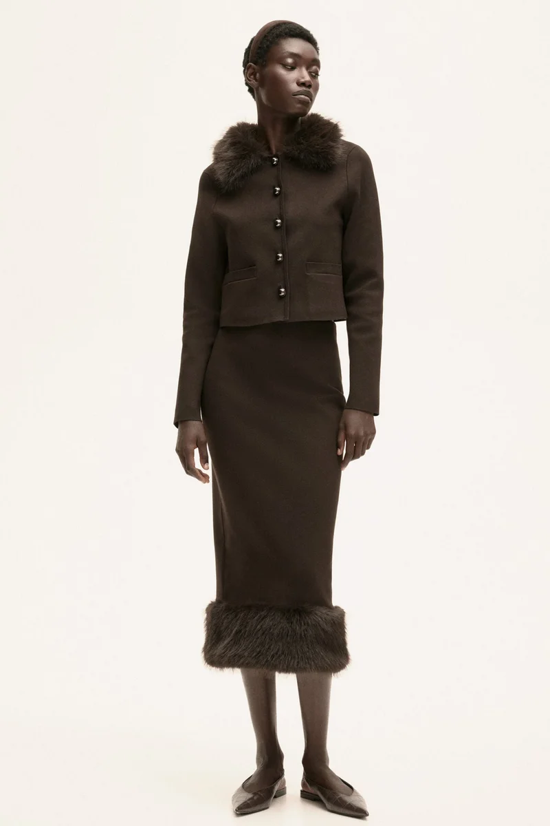 H&M Fine-knit pencil skirt