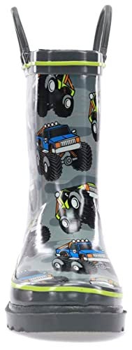 Western Chief boys Waterproof Printed Rain Boot, Monster Crusher,5-6 Toddler - Image 3