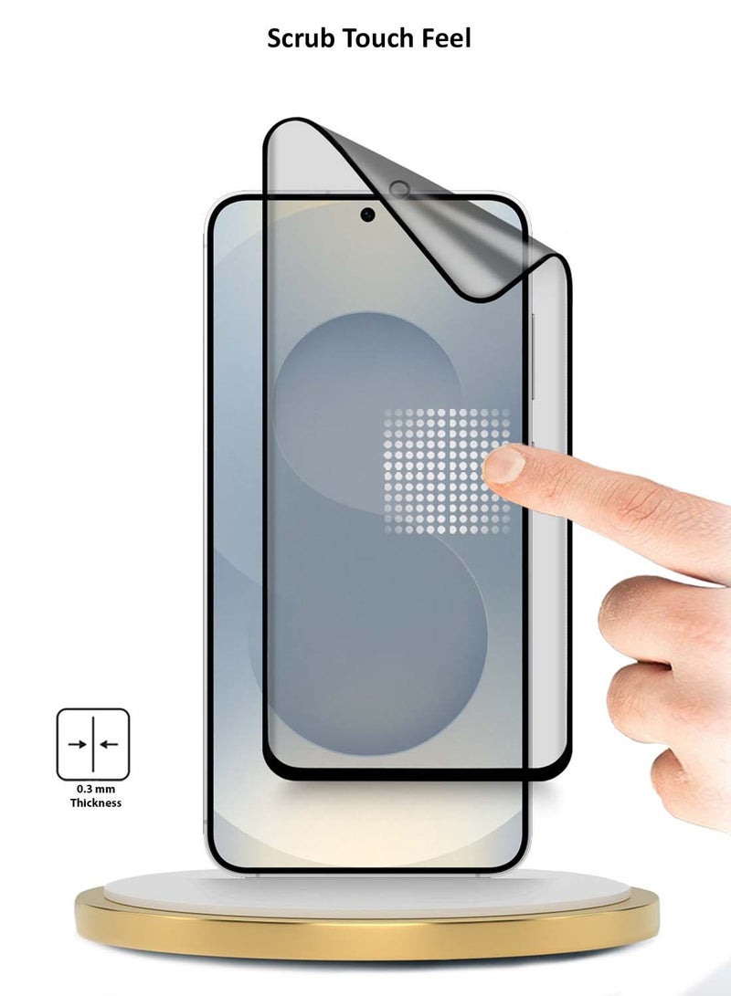 Wtech Samsung Galaxy S25+ 5G 2025  Premium Edge-Pro Nano Ceramic Full Glue Full Cover Matte Flexible Screen Protector - Clear/Black - Image 3