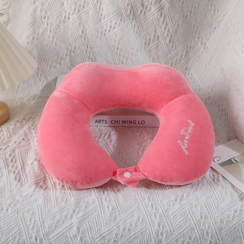 Custom Logo U-shaped Pillow Factory Direct Pink Plane