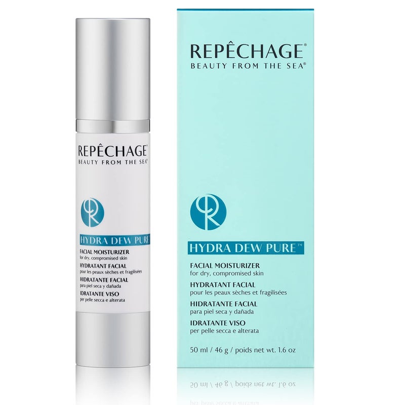 Repechage Moisturizing Cream for Dry Compromised Skin with Hyaluronic Acid Hydra Dew Pure Moisturizer Cream Reduce Wrinkles Clinically proven Daily Use for Men Women 50ml - Image 1