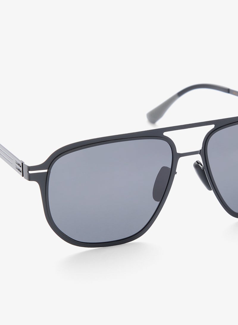 Seventy Five Polarized Lens Square Aviatoe Sunglasses - Image 3