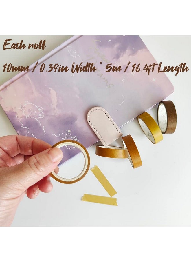 Etncy Life Etncy Life Washi Tape Set 5 Rolls Decorative Writable Washi Craft for DIY Scrapbooking Craft Gift Wrapping Tapes (Autumn)  - Image 4
