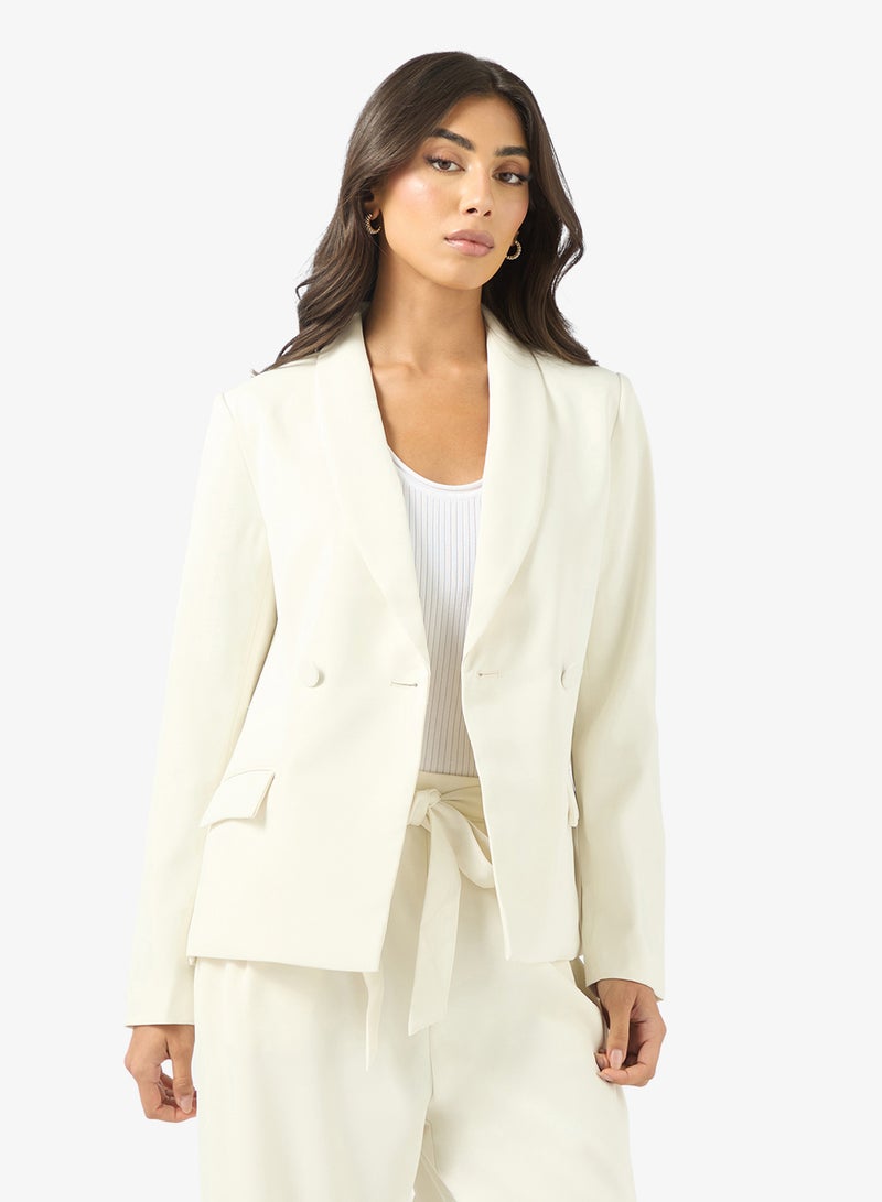 BCBG Double Breasted Shawl Collar Blazer - Image 1