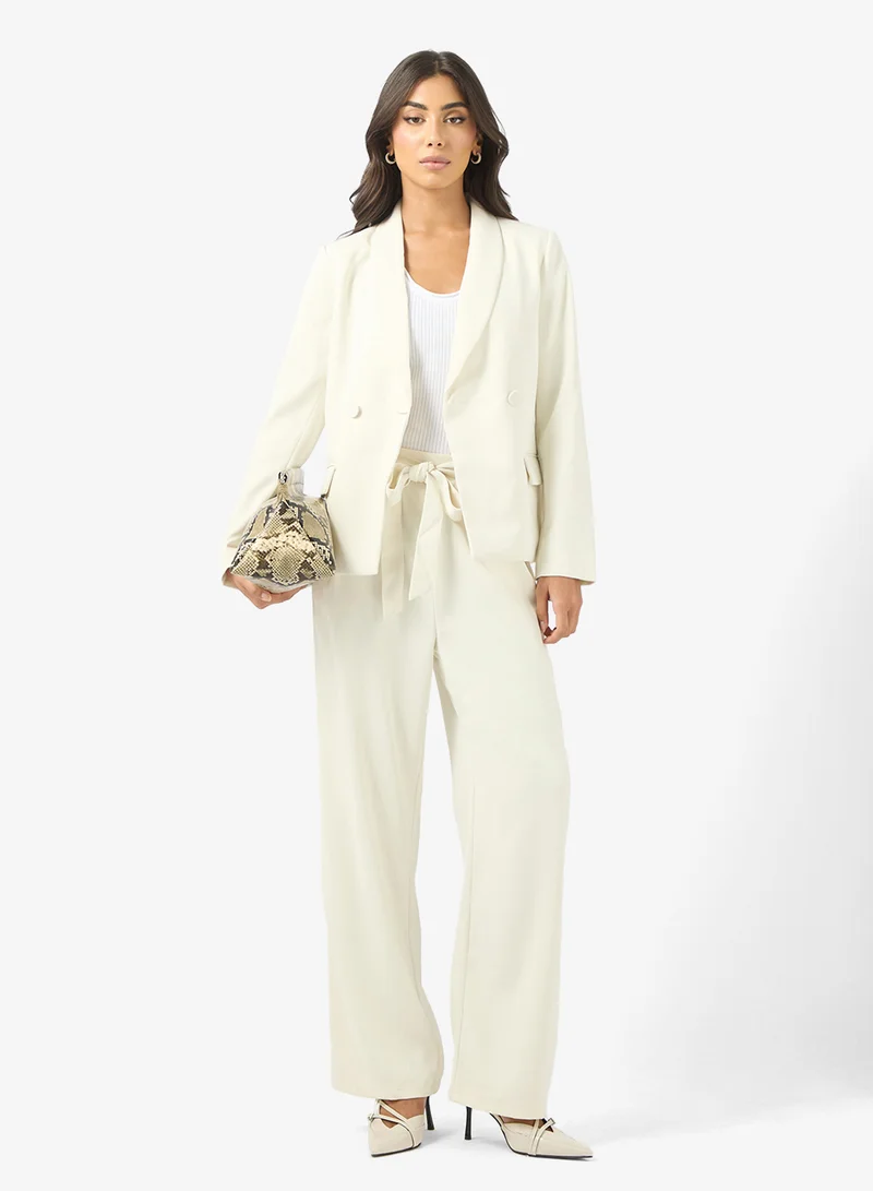 BCBG Double Breasted Shawl Collar Blazer