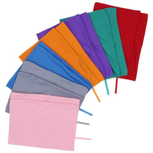 KICNIC Cloth Book Covers 7 Pcs, 6"x9" Stretchable Book Sox Suitable for Most Hardcover Books Up to 8.5”X9.5”, Washable and Reusable Protective Cover for Textbooks - Image 1