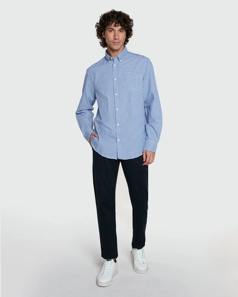 Ovs  Checked Shirt In Blues for Men | Best Price UAE