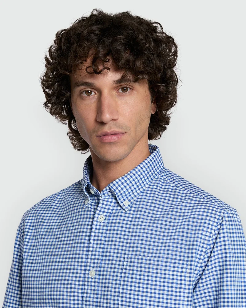 Ovs  Checked Shirt In Blues for Men | Best Price UAE