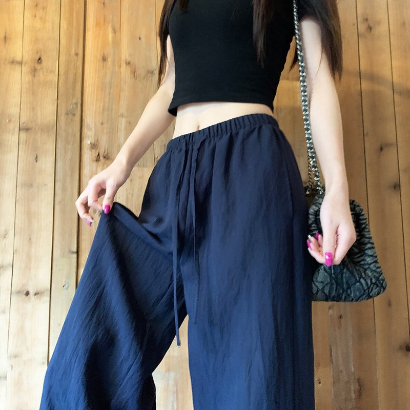 Women's Linen Blend Wide Leg Pants - Image 1