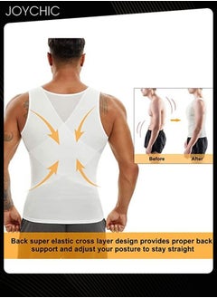 NIBEMINENT Men Waist Trainer Vest Slimming Body Shaper Compression Shirt Gym Clothes Corset  - Image 3