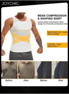NIBEMINENT Men Waist Trainer Vest Slimming Body Shaper Compression Shirt Gym Clothes Corset  - Image 4